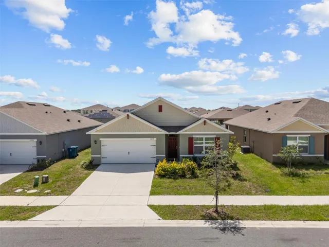 Overhead view of the front of the home