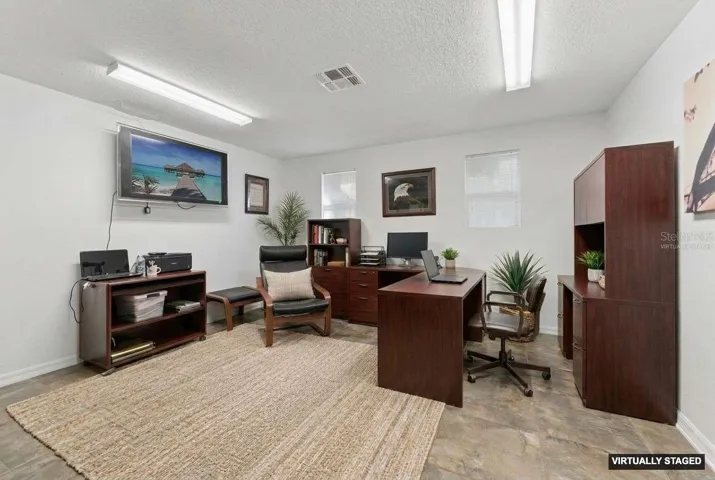 *Virtually Staged* Indoor gun range office