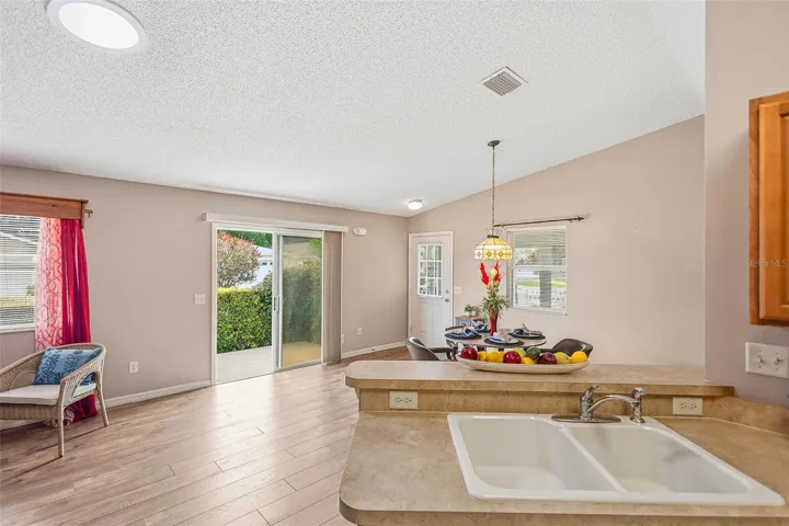from kitchen to living/ dining