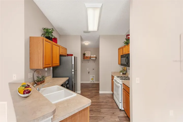 kitchen into laundry space