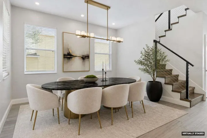 *Virtually staged* Bright and open dining room