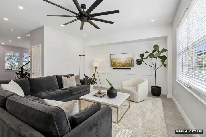 *Virtually staged* family room