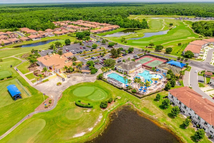 Aerial view of the amenities