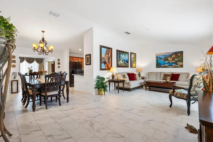 Another angle of living room to right and dining room to left