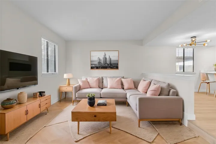 Virtually staged Living room