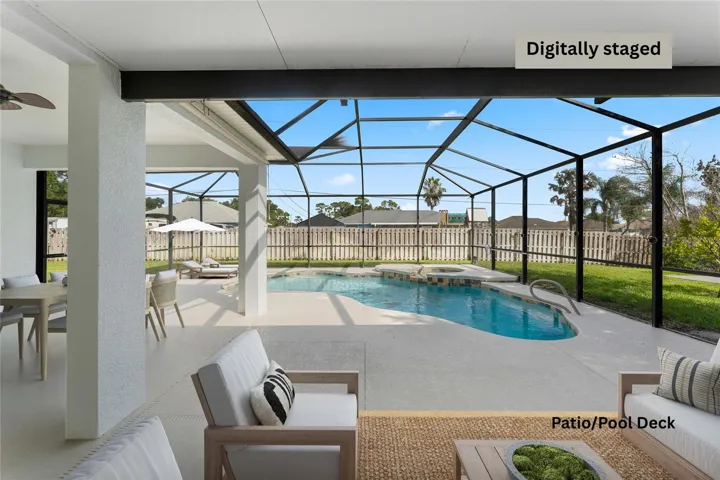 Sparkling pool perfect for cooling off on warm Florida days