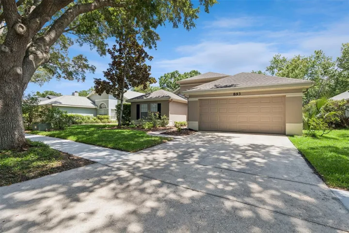 Driveway with two car garage