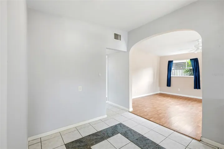 Dinning room w/ view to living room