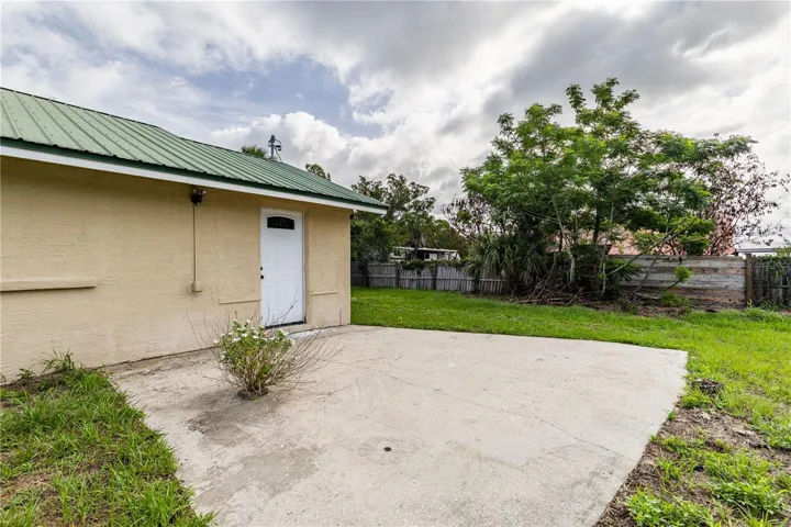 Rear patio