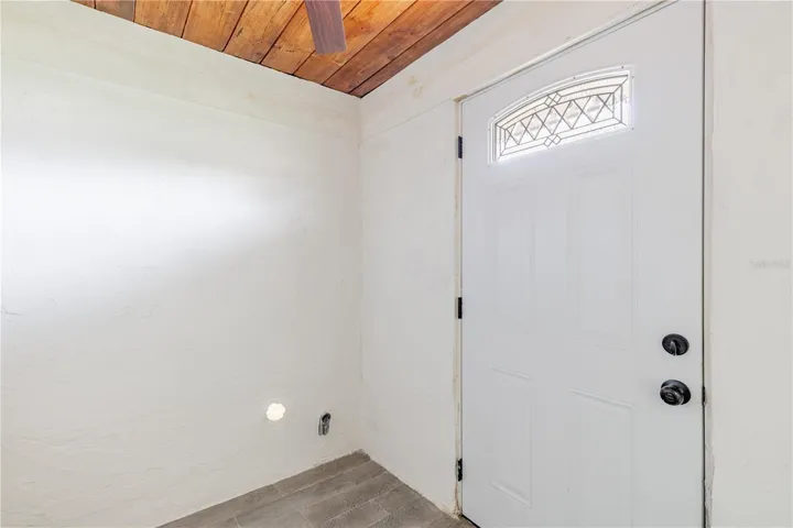 Rear exit through laundry room