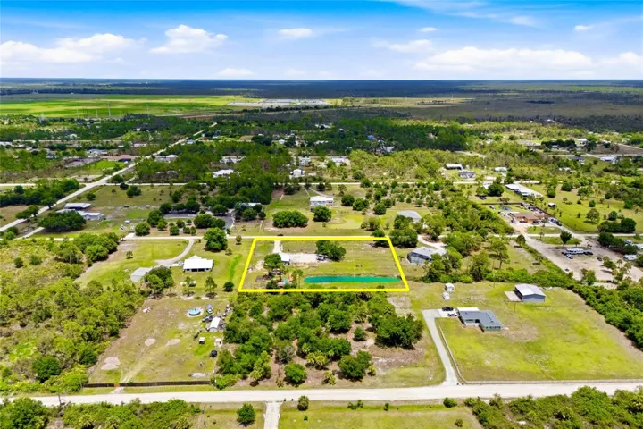 Ariel view looking east