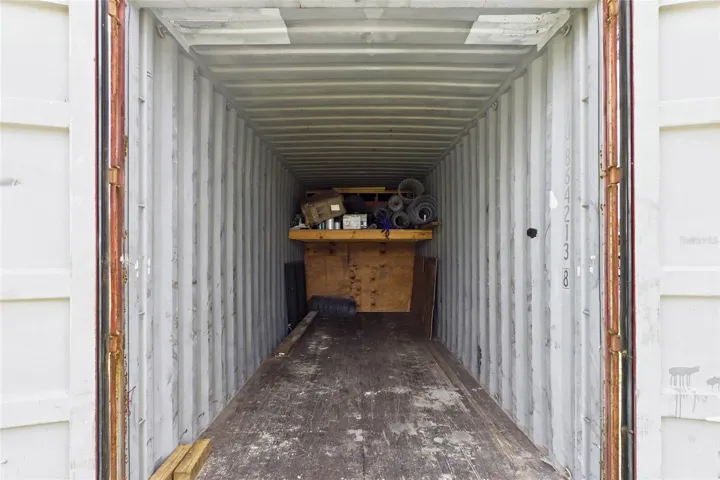 Home for the tractor in the shipping container