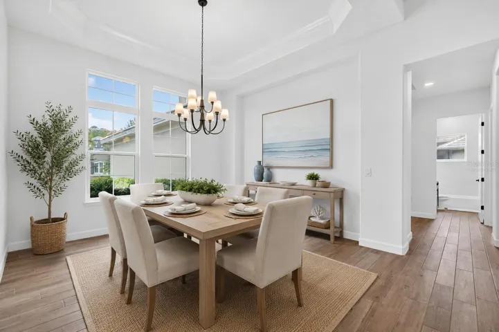 Virtually Staged formal dining room