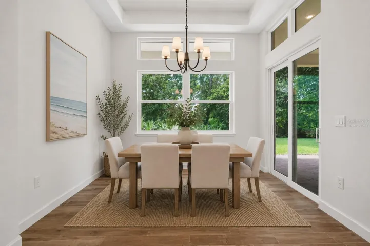virtually staged breakfast nook