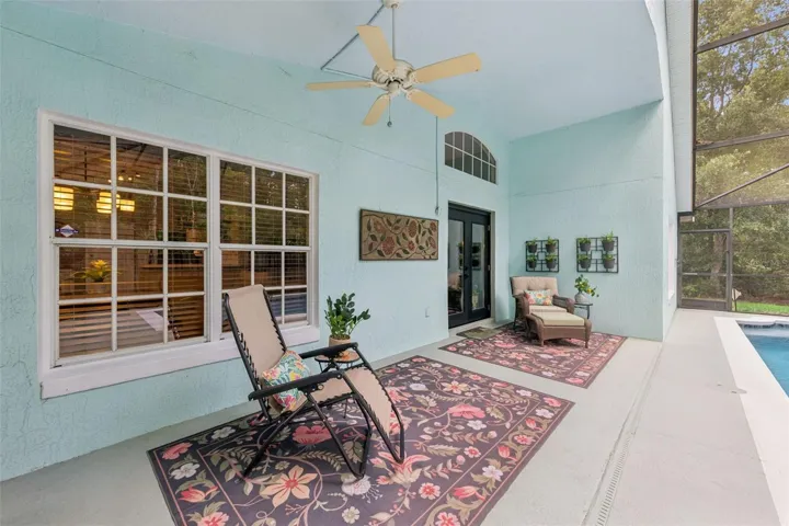 Covered lanai with stunning conservation views for ultimate privacy