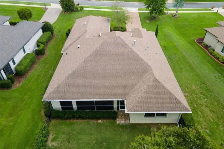 Ariel view of backyard
