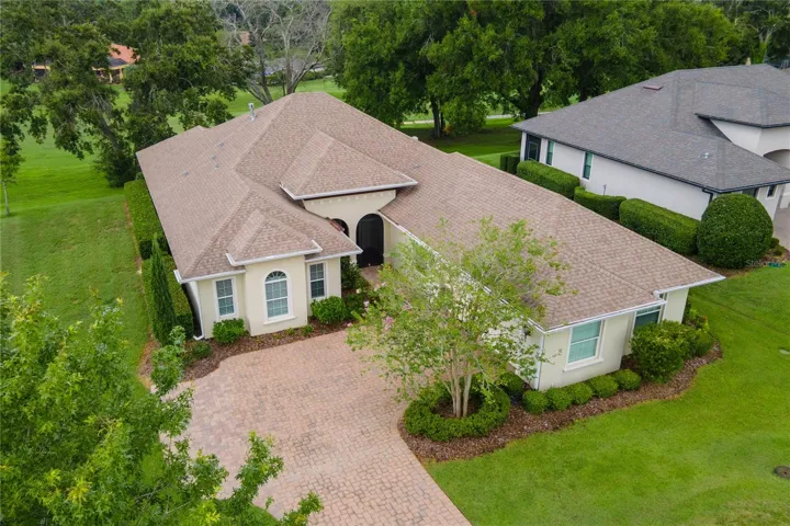 Ariel view of home