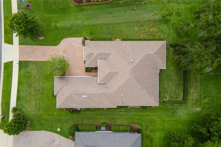 Ariel view of home
