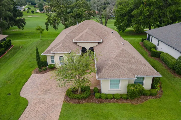 Ariel view of home