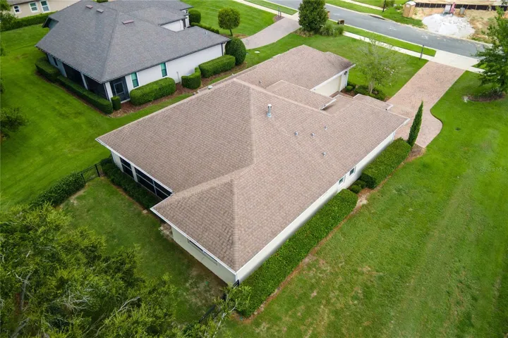 Ariel view of home