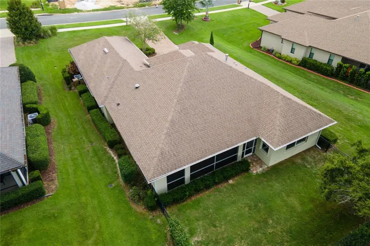 Ariel view of backyard