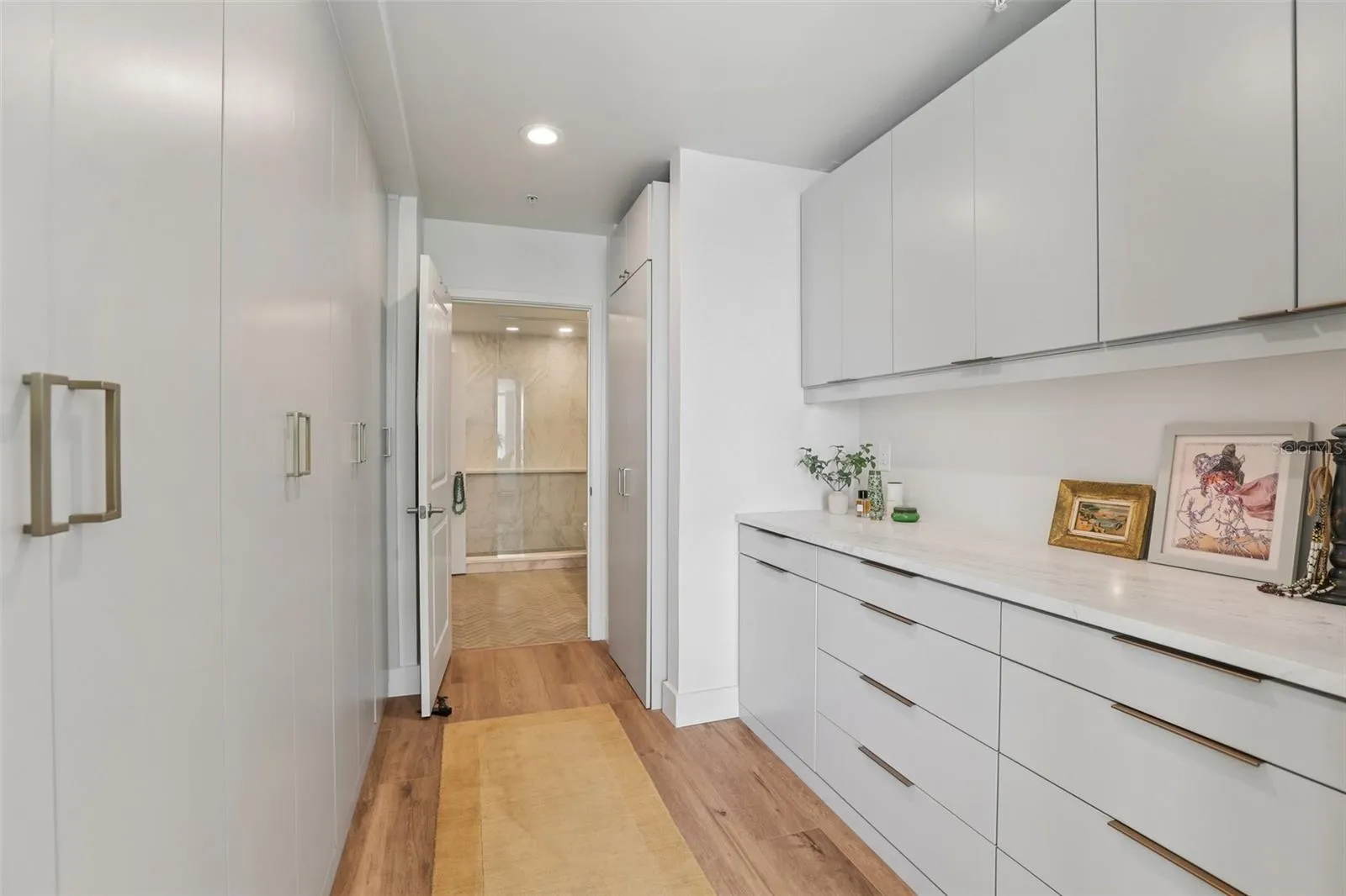 Dressing hall to bathroom