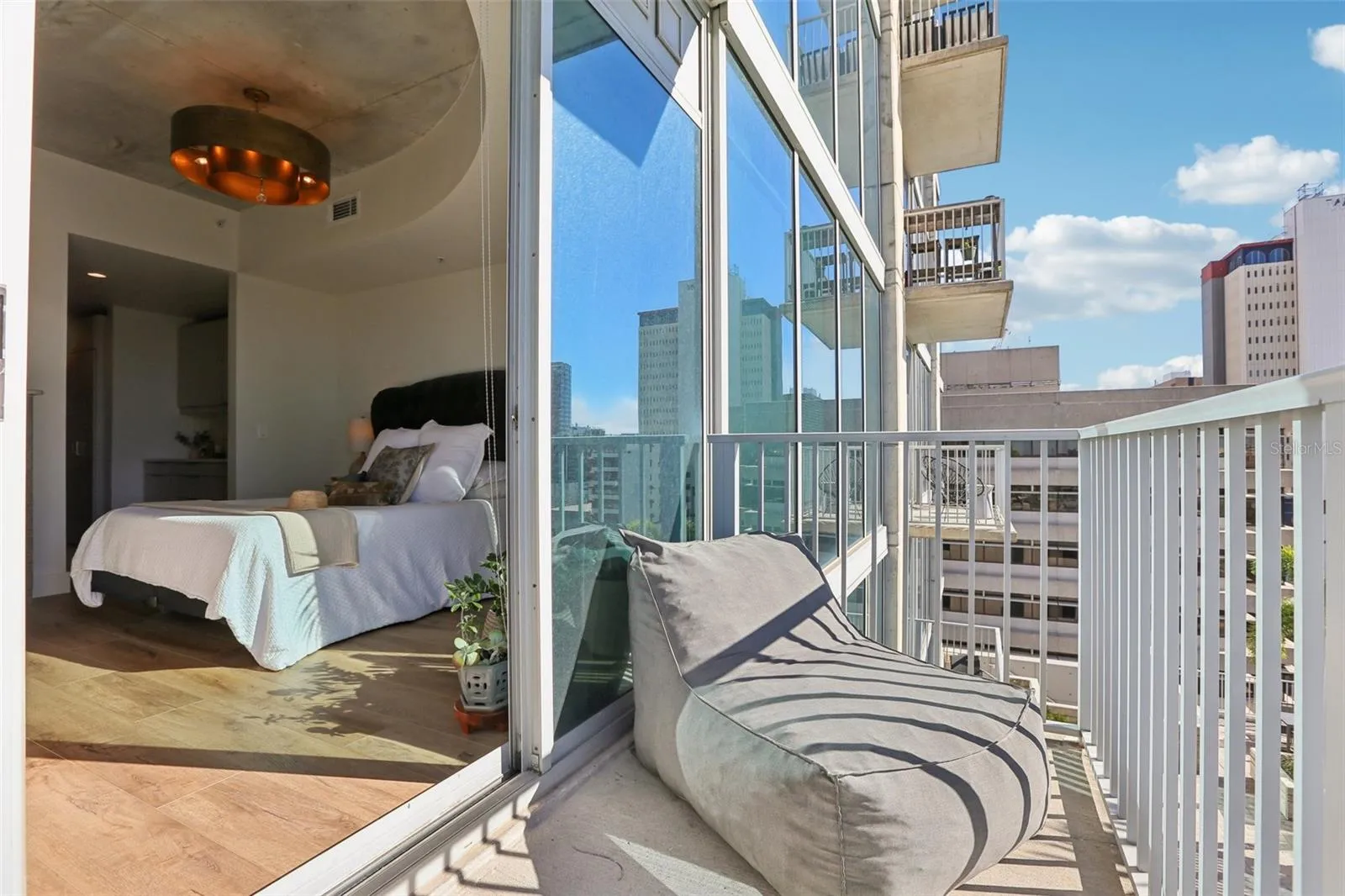 Bedroom from balcony