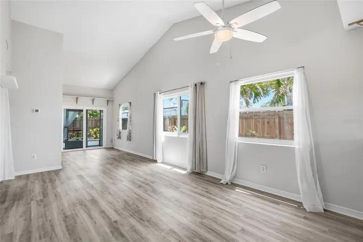 So much lovely natural light in this end-unit.