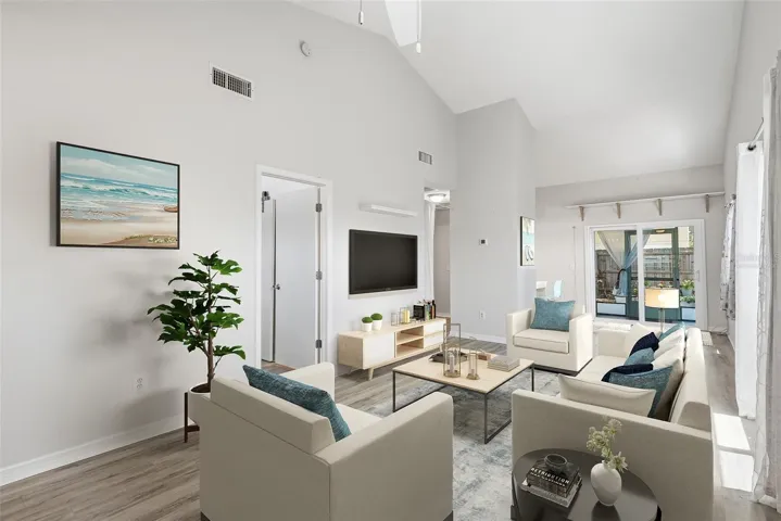 Virtually Staged living room.