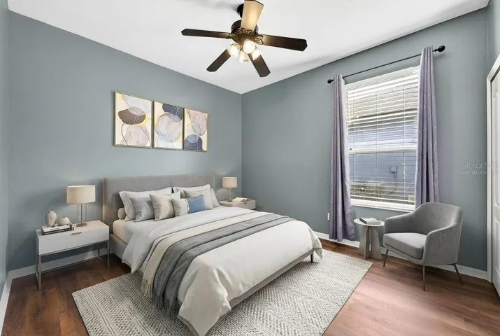 Second bedroom has en-suite bath access making it an ideal in-law suite. Virtually Staged.