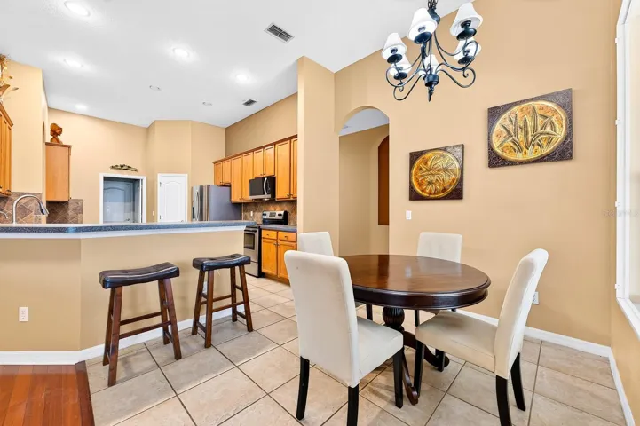 Casual dining off the kitchen.