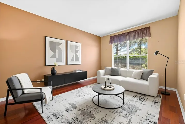 Flexible formal living space. Virtually Staged.