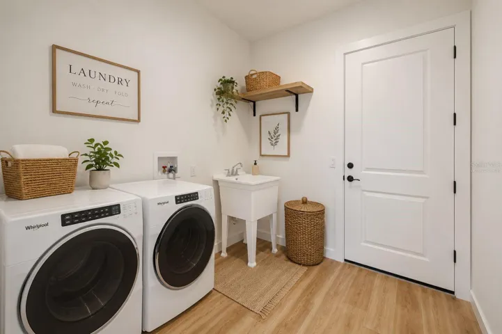 Virtually Staged Laundry Room