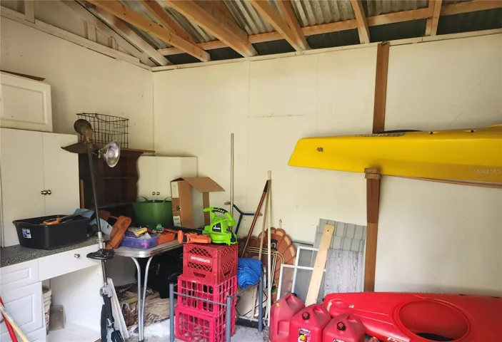 view of inside of the shed