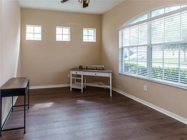Office at front of home