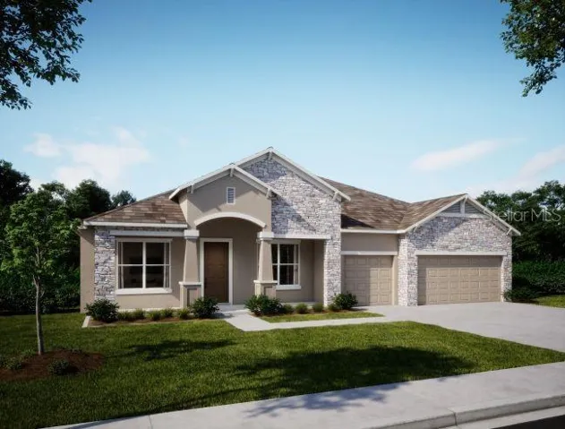 Artist Rendering-  Model home - actual features may vary. Actual home has side facing garage & metal roof!