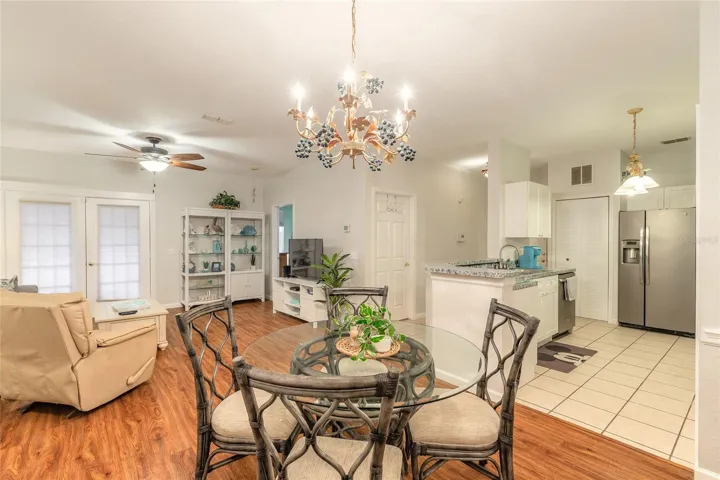 Dining area and open kitchen