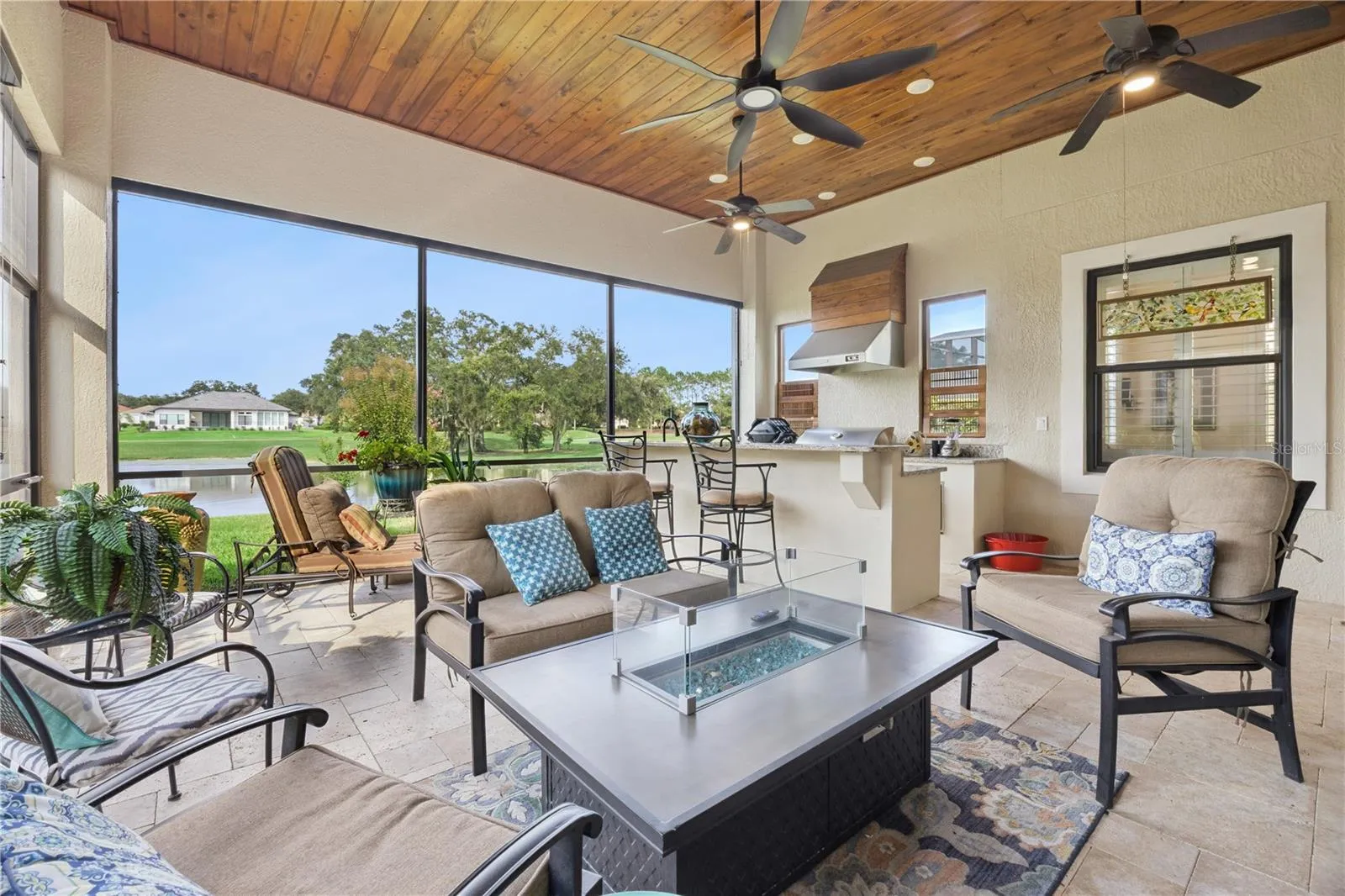 Stunning Summer Kitchen designed for the best outdoor Barbecue experience.