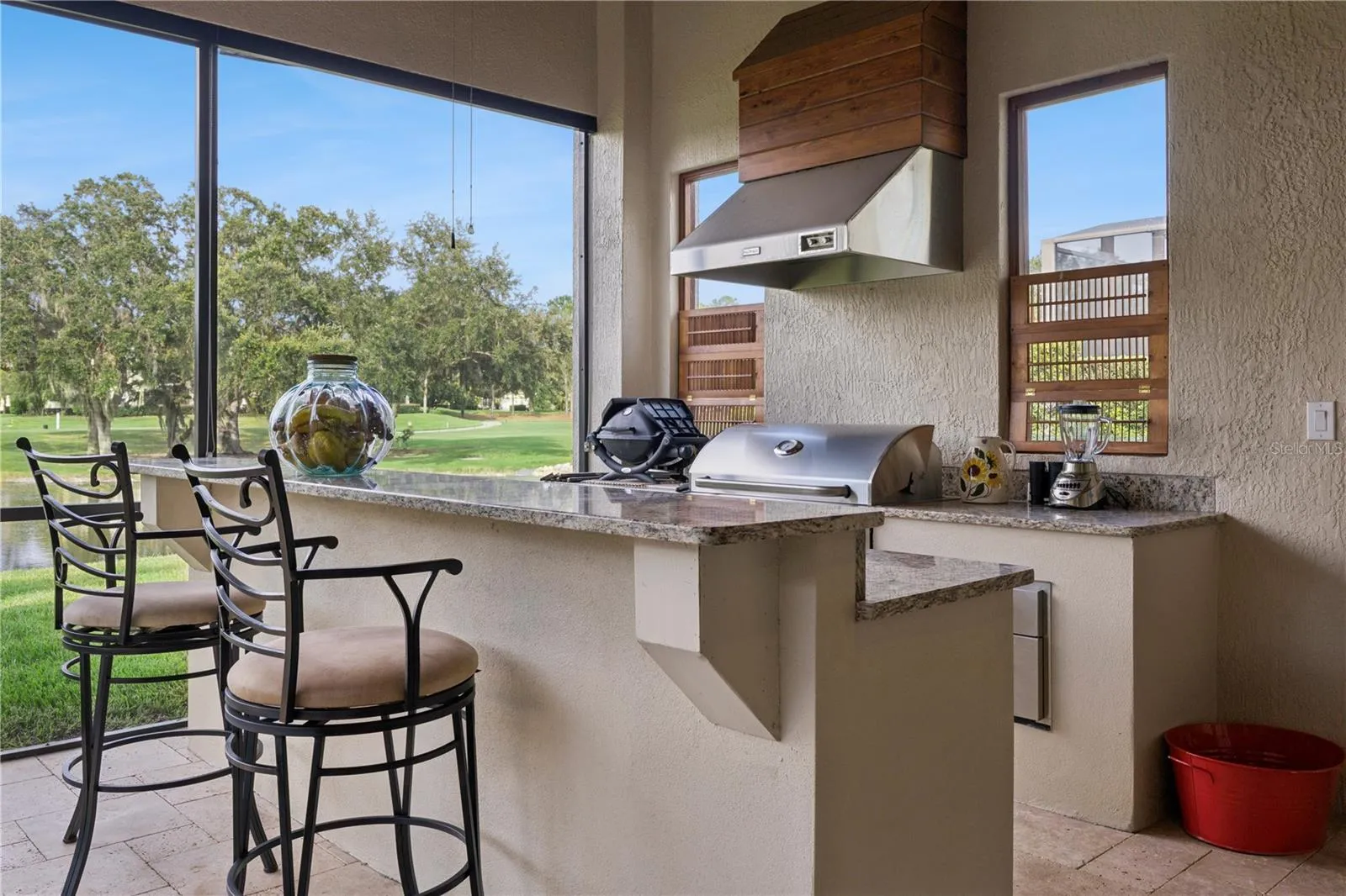 Lovely outdoor entertainment Summer Kitchen.
