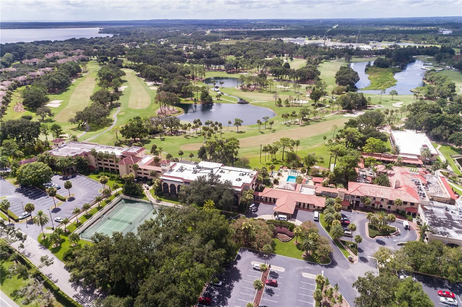 Mission Resort Complex.  Lake Harris in the background.