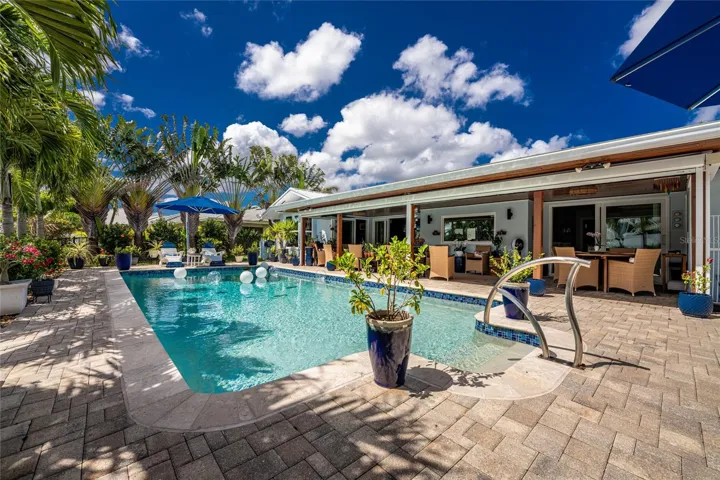 A heated saltwater pool with chiller system — perfect water temperature, all year long.
