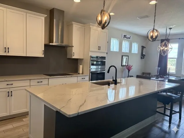 Great room and dinning room on right