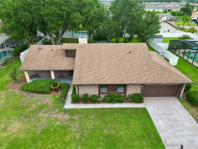 front ariel view of home