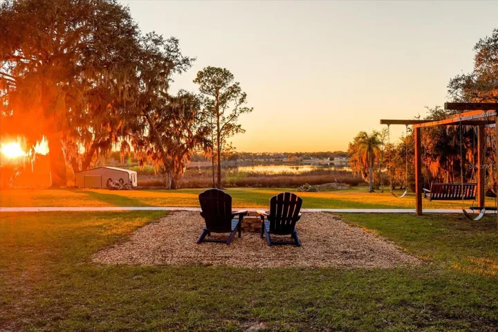 Fire Pit at Sunset