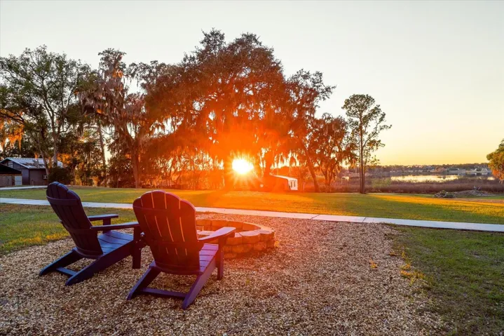 Fire Pit at Sunset