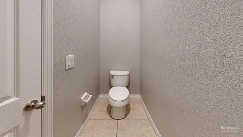 Private toilet area in master bathroom
