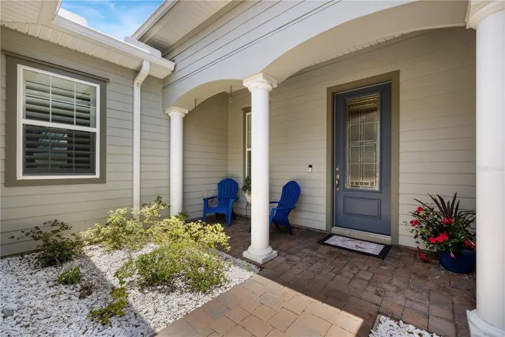 Front porch with columns