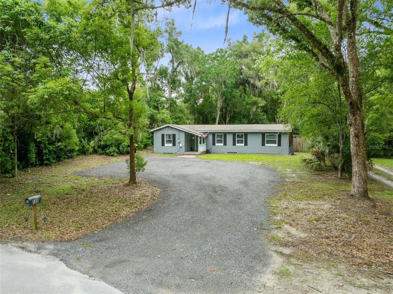 Private freshly laid driveway