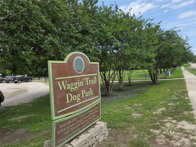 Don't forget your furry loved ones! Literally just around the corner from your home is Waggin' Trail Dog Park!