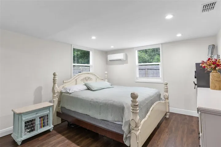 Huge master bedroom with added Mini Split AC system for supreme coolness
